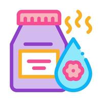 floral elixir bottle icon vector outline illustration