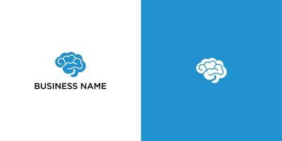 Brain Logo silhouette design vector template. Think idea concept. Brainstorm power thinking brain Logotype icon Logo.