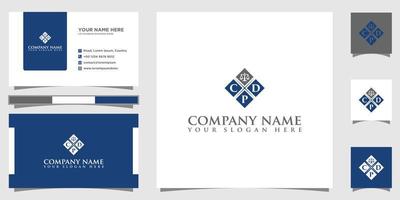 Letter CPD Justice Law logo, design Attorney logo with business card vector
