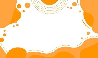 Colorful template banner with orange color. Design with liquid shape. Vector EPS10