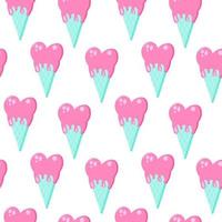 Vector trendy seamless pattern with ice cream. Modern summer fashion print background. Vector EPS10