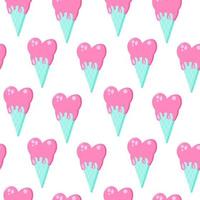 Vector trendy seamless pattern with ice cream. Modern summer fashion print background. Vector EPS10