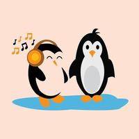 Vector cute penguin cartoon character clipart