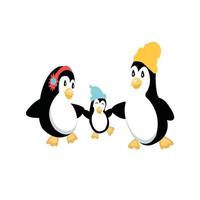 Vector cute penguin cartoon character clipart
