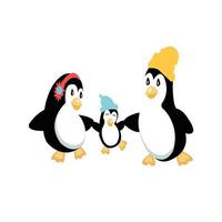 vector lindo pingüino personaje de dibujos animados clipart