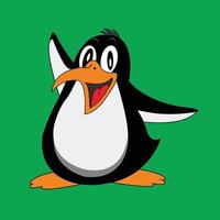 vector lindo pingüino dibujos animados carácter clipart ilustración