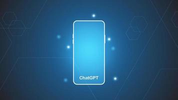 chatgpt ai tecnología de inteligencia artificial concepto de alta tecnología. chat gpt con bot inteligente, ai abierto, línea, luces, tecnología abstracta, vector. diseño para chat, banner web, fondo, transformación. vector