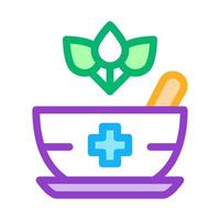 medical treatment bowl icon vector outline illustration