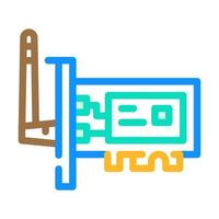 wifi computer part color icon vector illustration