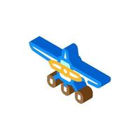 aircraft plane isometric icon vector illustration