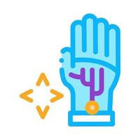 virtual glove technology icon vector outline illustration