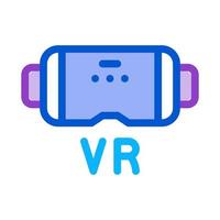 ilustración de contorno de vector de icono de gafas de realidad virtual