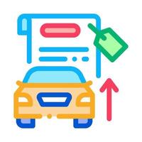 investment in car icon vector outline illustration