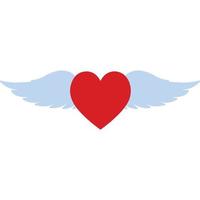 Flying Heart Which can easily edit or modify vector