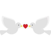 icono de pájaro de amor en estilo de contorno de color vector