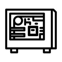 computer system line icon vector illustration