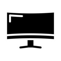 monitor computadora pantalla glifo icono vector ilustración