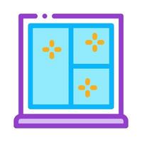 shockproof glass in window icon vector outline illustration