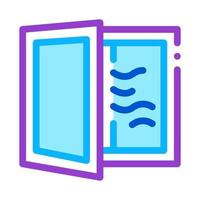 draft in window icon vector outline illustration