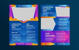 Gradient Themed Business Flyer Template vector