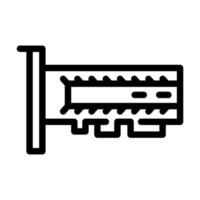 ssd computer disk line icon vector illustration