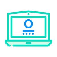 laptop digital computer color icon vector illustration