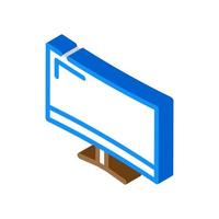 monitor computer display isometric icon vector illustration