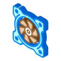 fan computer part isometric icon vector illustration