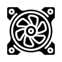 fan computer part glyph icon vector illustration