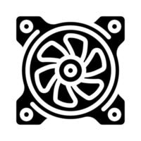 fan computer part glyph icon vector illustration