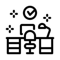 clean working room icon vector outline illustration
