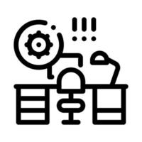 harmful bacteria in working room icon vector outline illustration