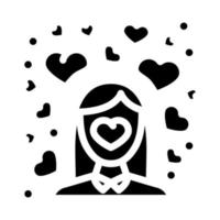 loving-kindness meditation glyph icon vector illustration