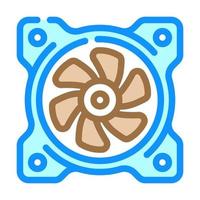 fan computer part color icon vector illustration