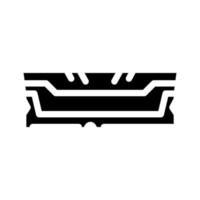 ram computer part glyph icon vector illustration