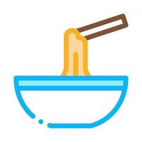 queso líquido en fondue pincho tazón icono vector contorno ilustración
