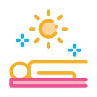 application sun bath icon vector outline illustration