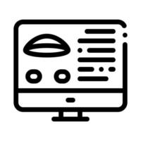 computer vision analysis icon vector outline illustration