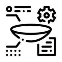 parsing lens research icon vector outline illustration