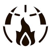 Wilderness Fire Planet Earth Vector Icon