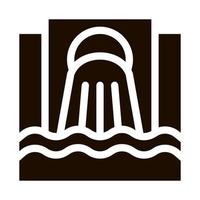 Waste Outpouring From Spout Vector Icon