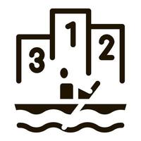 Boat Rowing Competition Canoeing Icon Vector Illustration