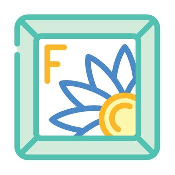 computer keyboard buttons drawing color icon vector illustration