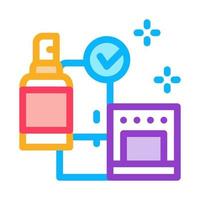 kitchen cleaning icon vector outline illustration