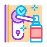 keyhole disinfection icon vector outline illustration