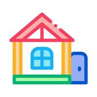 play house for children icon vector outline illustration