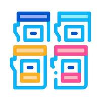 color cartridges icon vector outline illustration