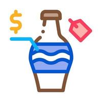 subasta venta botella icono vector contorno ilustración