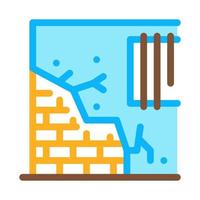 dropped foundation of house icon vector outline illustration