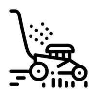 lawn mower machine icon vector outline illustration